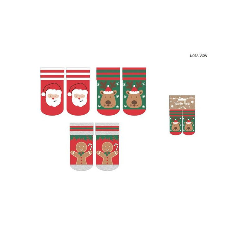 Picture of 4389626U CHRISTMAS BABY SOCKS ( 0-12 MONTHS )